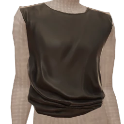 Front Row Black Satin Loose Vest