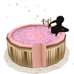 Luxe Rose Petal Bliss Bathtub - Interactive