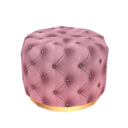 Luxe Pink Velvet Pouffe