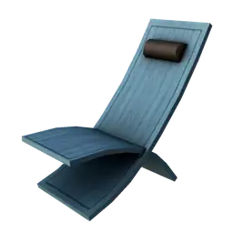 Luxe Wooden Pale Blue Garden Chair