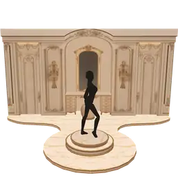Luxe Wardrobe With Floor Length Mirror And Posing Plinth - Interactive