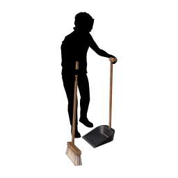 They Wrong Direction Dustpan & Broom - Interactive