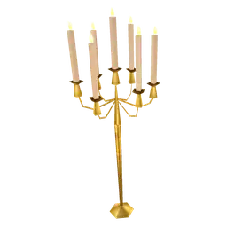 Cosmos Gold Standing Candelabra