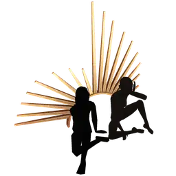 Cosmos Gold Sun Seating Ornament