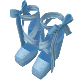 Luxe Blue Satin Ribbons Ballet Heels Decorative Ornament