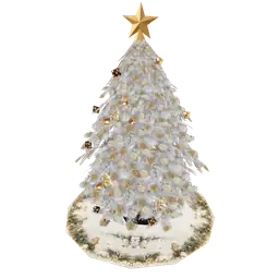 Mod White And Gold Christmas Tree