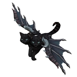 Cute Two-Headed BatCat (Black)