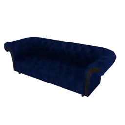 Luxe Cobalt Vision Royal Blue Chesterfield Sofa