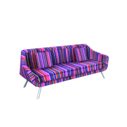Mod Stylish Multicoloured Stripes Sofa 