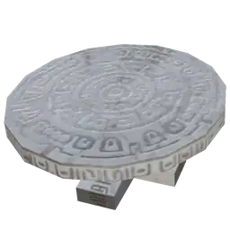 Cosmos Engraved Stone Coffee Table