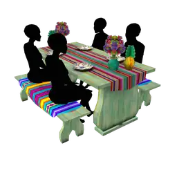 Wanderlust Day Of The Dead Colourful Dining Table