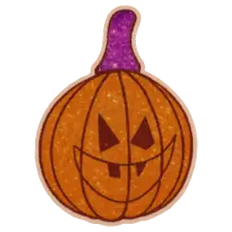 Cosmos Glitter Pumpkin Sticker